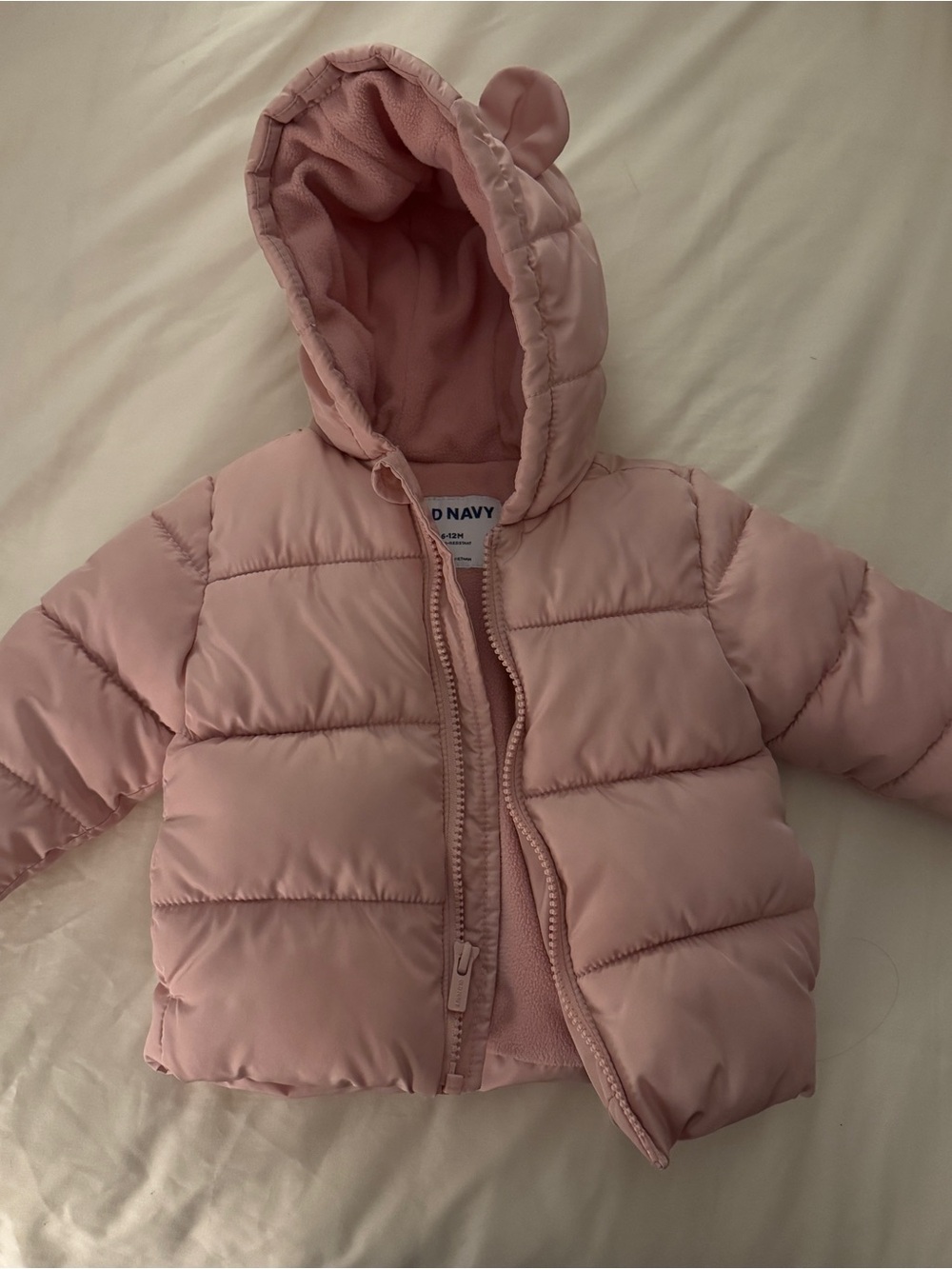 Pink Puffer Hooded Baby Jacket